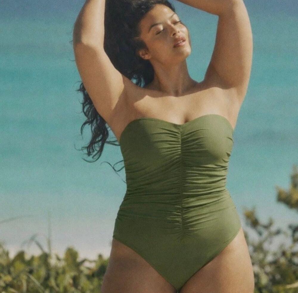 J. Crew Ruched Sweetheart One Piece Swimsuit